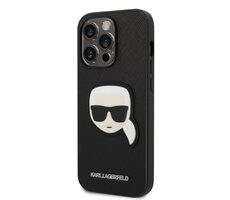 Karl Lagerfeld PU Saffiano Karl Head Zadní Kryt pro Apple iPhone 14 Pro černá