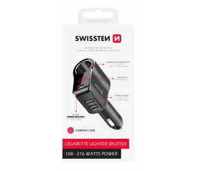 SWISSTEN CL adaptér 2x USB-A + USB-C + CL / až 216W 