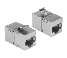 Delock Keystone Modul RJ45 jack - RJ45 jack Cat.6A / kov