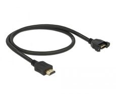 Delock Kabel HDMI A (M) - HDMI A (F) montážní panel 0.5 m / 4K / 30 Hz 