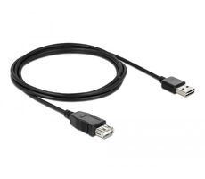 Delock Prodlužovací kabel EASY USB 2.0 A (M) - USB 2.0 A (F) 2m černá