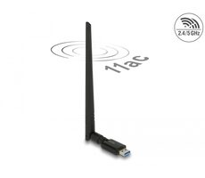 Delock USB Dualband WLAN 867 + 300 Mbps s externí anténou