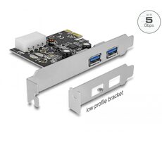 Delock PCI Express Karta - 2 x externí SuperSpeed USB / 5 Gbps / USB 3.2 Gen 1 Typ-A (F)