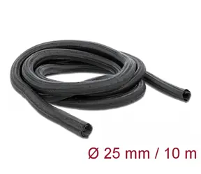 Delock Samouzavírací pletené opláštění 10m x 25mm černá