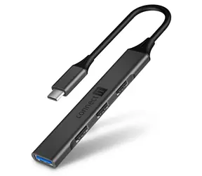 CONNECT IT CHU-4050-AN USB C hub šedá / 1x USB 3.0 / 3x USB 2.0 / doprodej