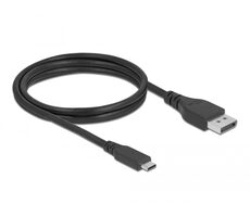 Delock Obousměrný kabel USB C - DisplayPort 1.5m černá / režim DP Alt / s certifikací / 8K / 60 Hz 