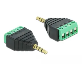 Delock Adapter Stereo plug 3.5 mm - Terminal Block 4 pin
