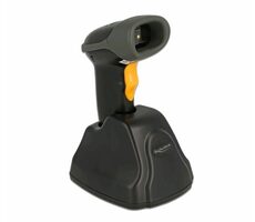 Delock Čtečka čárových kódů 2.4 GHz černá / 1D a 2D / s nabíjecí stanicí