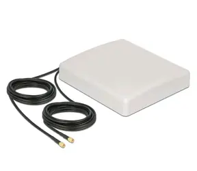 Delock LTE MIMO Antenna 2 x SMA Plug 8 dBi directional with connection cable RG-58 5m bílá