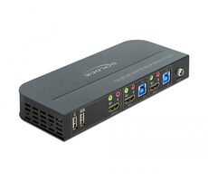 Delock HDMI KVM Switch černá / 4K / 60Hz / USB 3.0 a Audio
