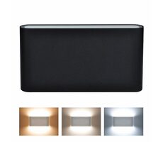 Solight WO800-B LED venkovní nástěnné osvětlení Modena černá / 12W / 680lm / 120°