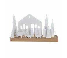 Solight 1V253 LED zimní vesnička modulární / 14 prvků / 10x LED / 2x AAA