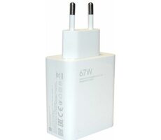 Xiaomi MDY-12-EH Cestovní nabíječka bílá + kabel / 67W / USB-C / 6A
