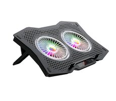Havit F2072 RGB / chladicí podložka pro notebook / pro 9" - 17” / 2x ventilátor / RGB