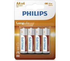 Philips baterie AA Long Life - 4ks