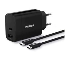 Philips DLP2621C/12 / Nabíječka do sítě + USB-C kabel / USB-A & USB-C / PD & QC