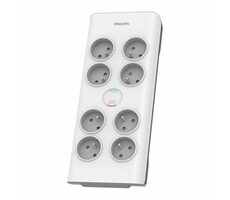 Philips SPN7080WA/60 bílá / Přepěťová ochrana / 8 zásuvek