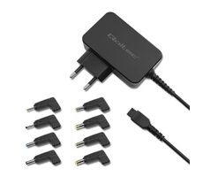 Qoltec 51025 Univerzální napájecí adaptér černá / 45W / 19V / 2.31A / 8 koncovek