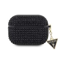 GUESS Rhinestones Triangle Metal Logo Pouzdro pro Apple AirPods Pro černá