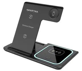 PATONA bezdrátová nabíječka 3v1 pro Apple iPhone & Apple Watch & Apple Airpods / bezdrátová nabiječka / 15W