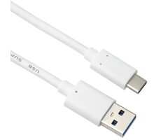 PremiumCord propojovací USB 3.2 kabel s konektory USB-C - USB-A 1 m bílá