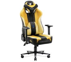 Diablo X-Player 2.0 King žluto-černá / Herní židle / nastavitelná / látková / pojezdová kolečka / nosnost 150 kg