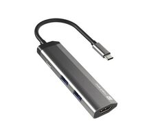 Natec Fowler Slim / Multiportový adaptér / 4K HDMI / 2 xUSB 3.0 / 1x USB-C 