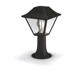 Philips Alpenglow venkovní sloupkové svítidlo 1xE27 60W / bez zdroje / 30cm / IP44 / černé