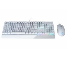 MSI Vigor GK30 COMBO bílá / Herní drátový set / RGB podsvícení / USB / CZ+SK layout