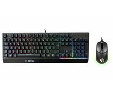 MSI Vigor GK30 COMBO černá / Herní drátový set / RGB podsvícení / USB / CZ+SK layout