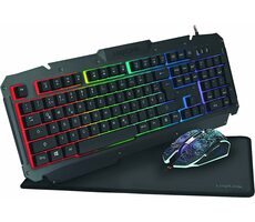 LogiLink ID0185 černá / Herní set klávesnice a myši / RGB / DE