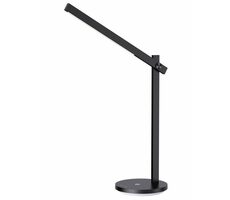 IMMAX LED stolní lampička BEAM černá / Qi nabíjení/ 18W / DC 12V / 2A / noční podsvícení / stmívatelná / sklápěcí rameno