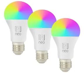 IMMAX NEO LITE SMART sada 3x žárovka LED E27 11W RGB+CCT barevná a bílá / stmívatelná / Wi-Fi / TUYA