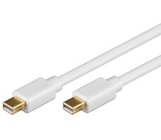 PremiumCord Mini DisplayPort přípojný kabel M-M bílá / 1 m / pozlacené konektory