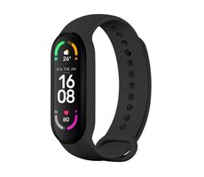 FIXED Silicone Strap Silikonový řemínek pro Xiaomi Band 7 & Mi Band 6 & Mi Band 5 černá