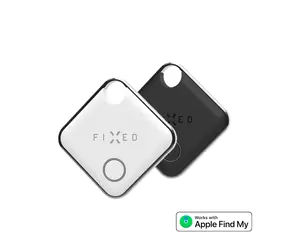 FIXED Smart tracker Tag s podporou Apple Find My (2ks) černá+bílá / Smart tracker pro iOS / BT 5.0 / 1x CR2032 / IP66