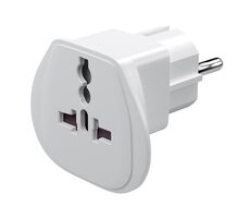 Goobay Universální cestovní adaptér bílá / CEE7 / 230V / pro zahraniční přístroje
