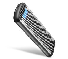 AXAGON EEM2-SA, USB micro-B 3.2 Gen 1 - M.2 SATA SSD kovový RIBBED box, bezšroubkový