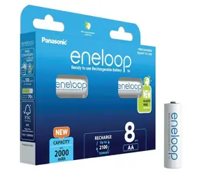 Panasonic Eneloop Nabíjecí baterie AA 2000 mAh 8ks / Ni-MH / blistr