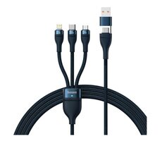 Baseus CASS030103 Kabel USB-A (M) & USB-C (M) - Micro USB (M) & Lightning 20W (M) & USB-C 100W (M) 1.2 m modrá
