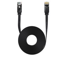 Baseus WKJS000201 Síťový kabel CAT6 10 m černá / Patch kabel / plochý / RJ45 - RJ45