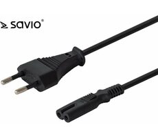 SAVIO CL-105  Napájecí kabel 2pin (M) 3m černá