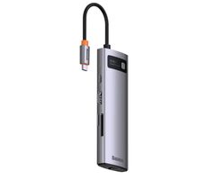 Baseus WKWG080113 StarJoy Dokovací stanice / 3 x USB 3.0 / USB-C PD / HDMI / RJ45 / SD/TF 