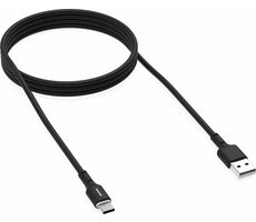 KRUX KRX0047 Nabíjecí kabel USB-A - USB-C 1.2m černá / QC 3.0 / podpora rychlého nabíjení