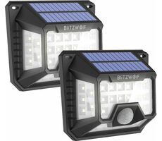BlitzWolf SM-OLT3 černá 2ks / Venkovní solární lampa / 350lm / 6500K / IP64