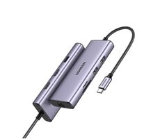 UGREEN CM490 Replikátor portů 9-in-1 USB-C / 2x USB-A 3.0 / USB-A 2.0 / 2x HDMI 4K/60Hz / SD/TF / RJ45