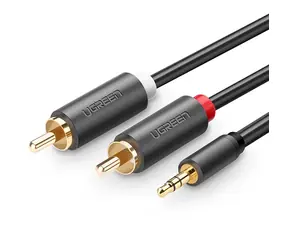 UGREEN AV102 Adaptér 2x RCA (Cinch - M) - 3.5 mm jack (M) 2 m černá