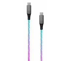 FIXED FIXDLED-CC-RA Svítící nabíjecí USB-C(M) - USB-C(M) kabel 1.2 m