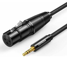 UGREEN AV131 Kabel XLR(F) - jack 3.5(M) - 2m černá