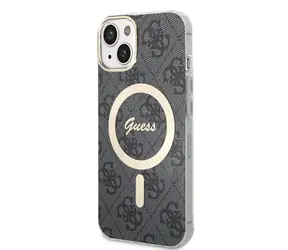GUESS 4G IML MagSafe Zadní Kryt pro Apple iPhone 14 černá